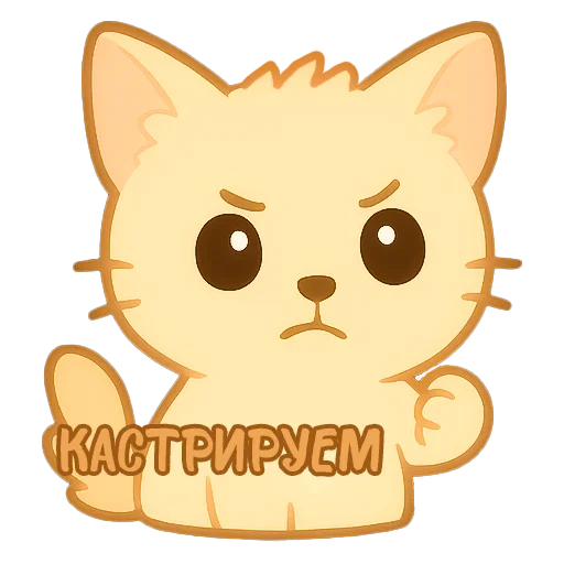 👊 Стикер «Мурлыкающие эмоции» для Telegram