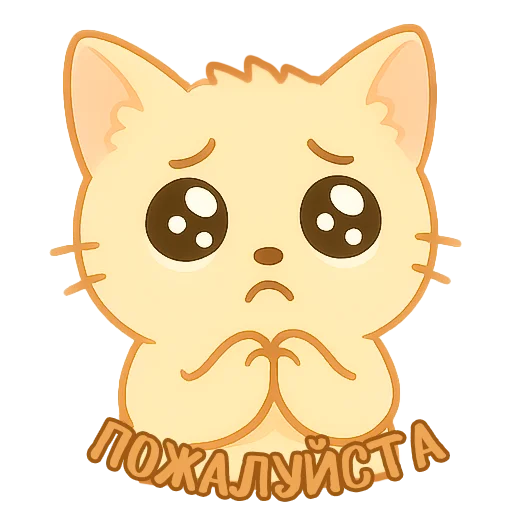 🙏 Стикер «Мурлыкающие эмоции» для Telegram