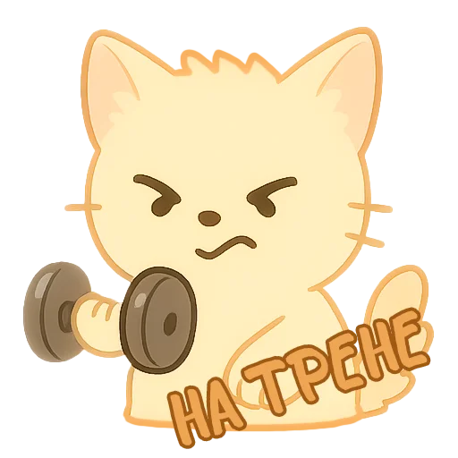🏃‍♀️ Стикер «Мурлыкающие эмоции» для Telegram