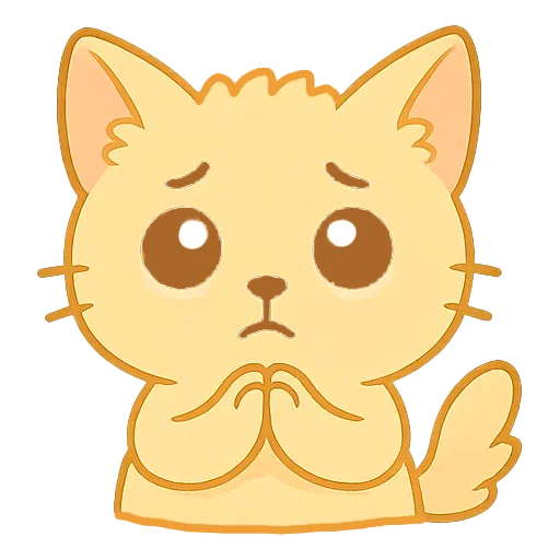 🙏 Стикер «Мурлыкающие эмоции» для Telegram