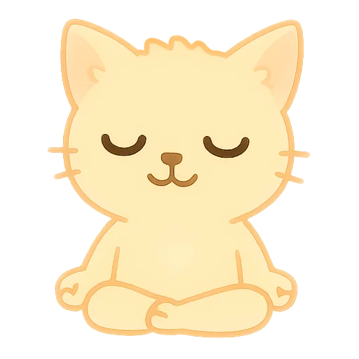 🧘‍♂️ Стикер «Мурлыкающие эмоции» для Telegram