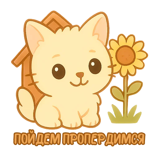 🚶‍♀️‍➡️ Стикер «Мурлыкающие эмоции» для Telegram