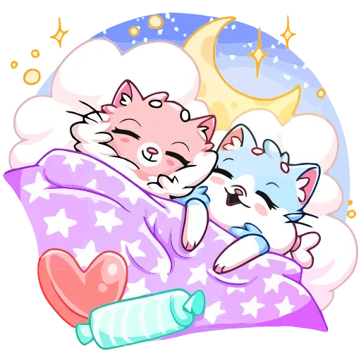 😴 Эмодзи «Замурчательная парочка» для Telegram