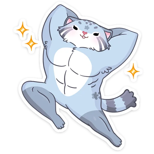 💪 Стикер «Набор поставляет как стиль к набору Манул Ур» для Telegram