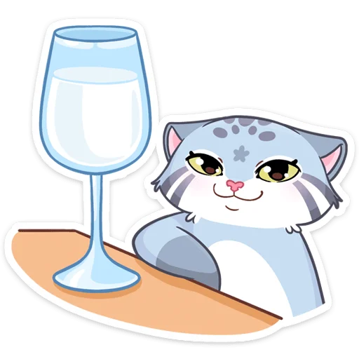 🍷 Стикер «Набор поставляет как стиль к набору Манул Ур» для Telegram