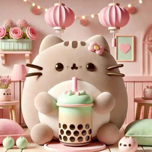 🧋 Стикер «AI Pusheen» для Telegram