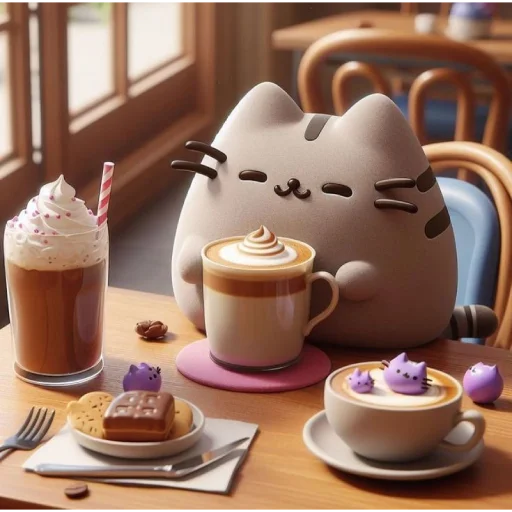 Стикерпак AI Pusheen для Telegram