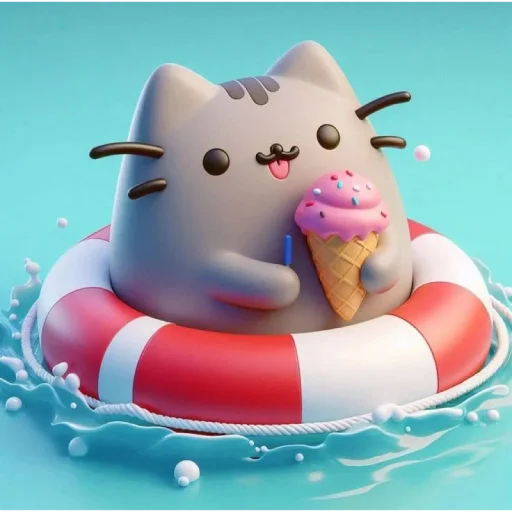 🍦 Стикер «AI Pusheen» для Telegram