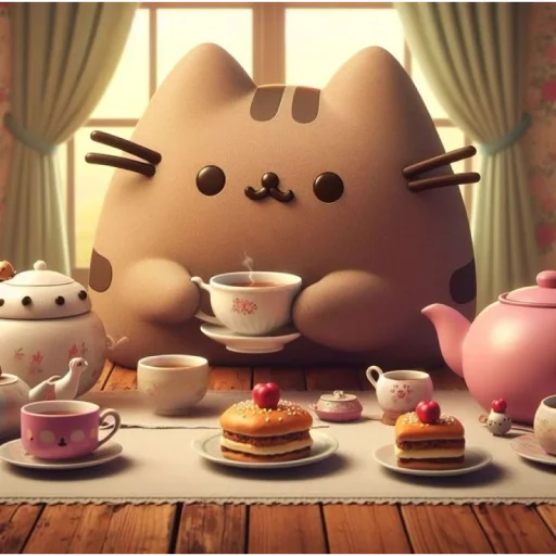 🍵 Стикер «AI Pusheen» для Telegram