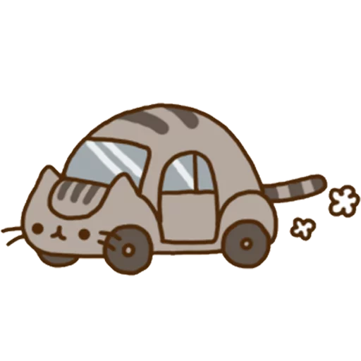 🚙 Стикер «Pusheen 2.0» для Telegram