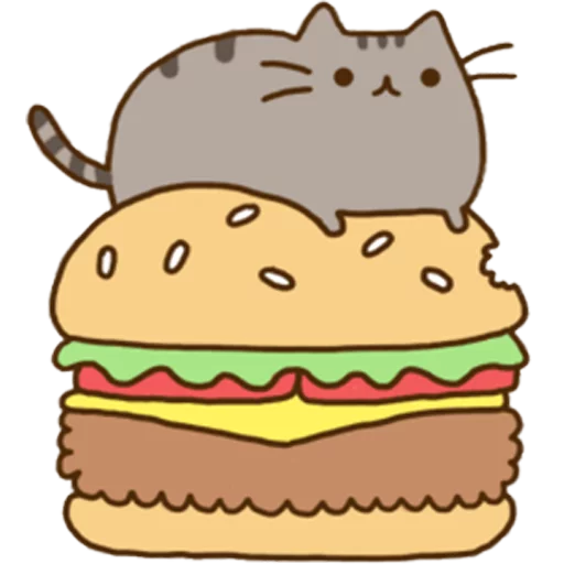 🍔 Стикер «Pusheen 2.0» для Telegram