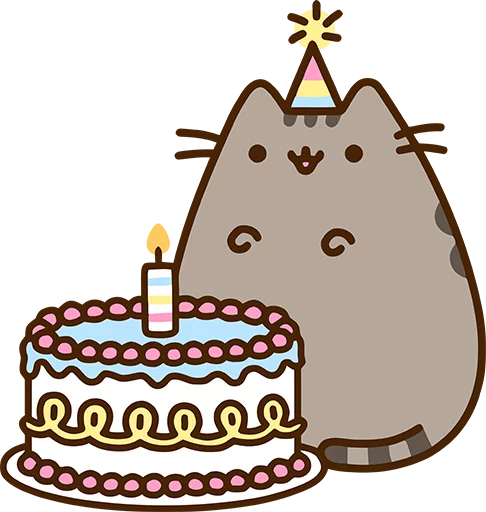 🎂 Стикер «Pusheen_2x» для Telegram