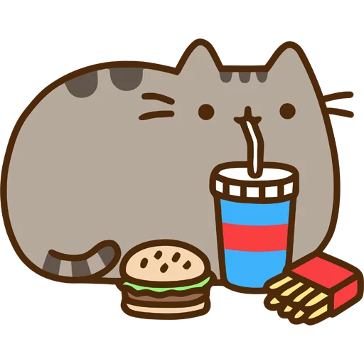 🍔 Стикер «Pusheen_2x» для Telegram