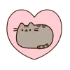 ❤ Эмодзи «Miss pusheen» для Telegram