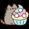 Стикер 28 Pusheen #cute #status #food