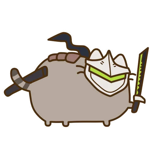 🗡 Стикер «Pusheen Overwatch» для Telegram