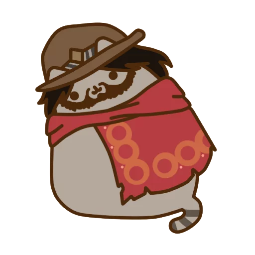 🤠 Стикер «Pusheen Overwatch» для Telegram