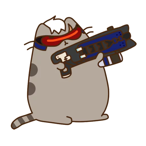 💂 Стикер «Pusheen Overwatch» для Telegram