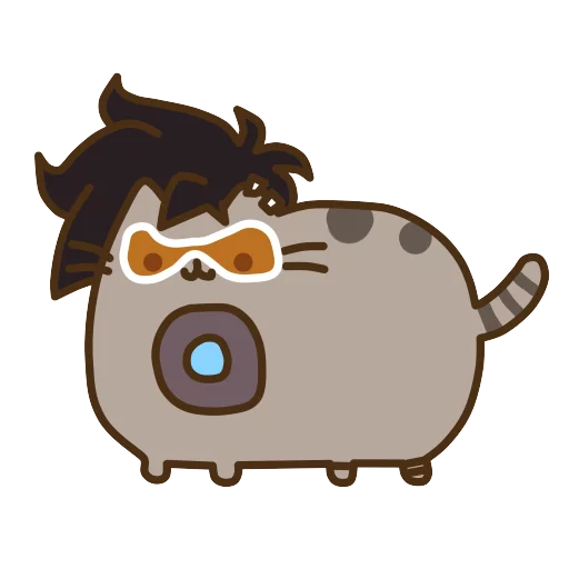 🏃 Стикер «Pusheen Overwatch» для Telegram