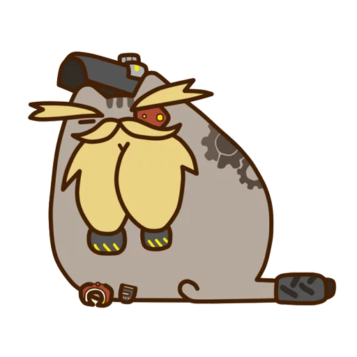 🔨 Стикер «Pusheen Overwatch» для Telegram