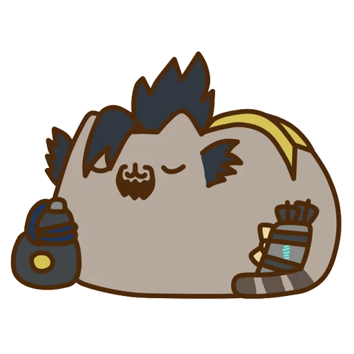 🏹 Стикер «Pusheen Overwatch» для Telegram