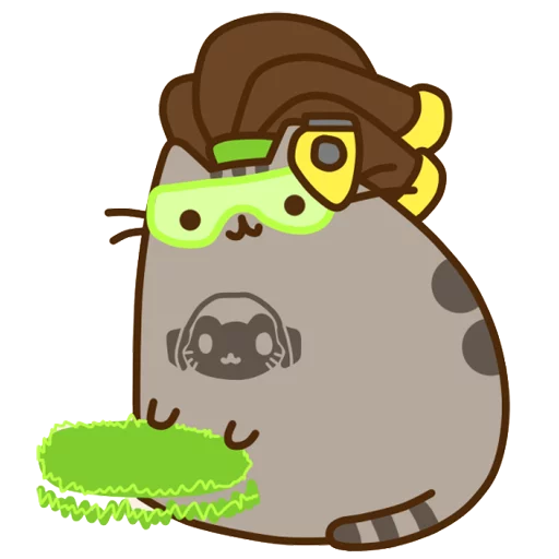 🎧 Стикер «Pusheen Overwatch» для Telegram