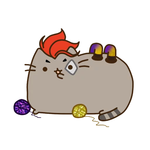 😈 Стикер «Pusheen Overwatch» для Telegram
