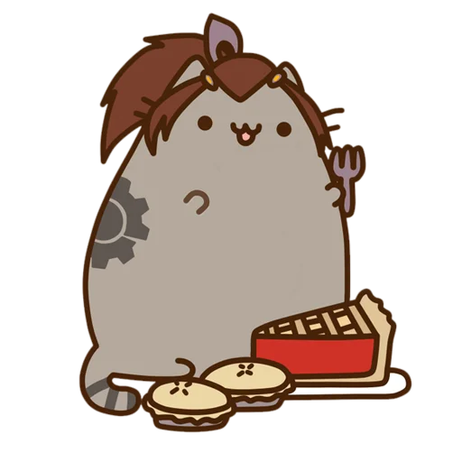 👩‍🦰 Стикер «Pusheen Overwatch» для Telegram