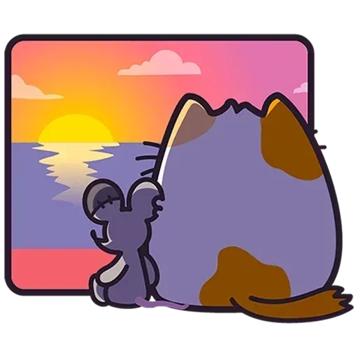 🌅 Стикер «Пушмяу Без Текста» для Telegram