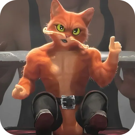 💪 Стикер «Puss In Boots» для Telegram