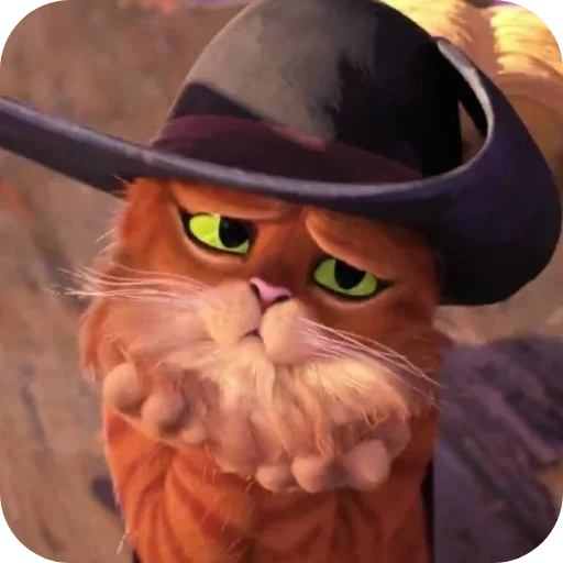 😶 Стикер «Puss In Boots» для Telegram
