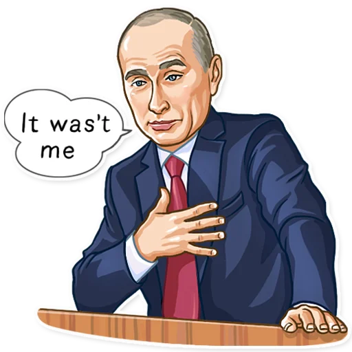 🙅‍♂️ Стикер «President Putin» для Telegram