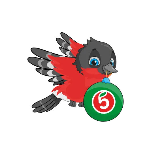 😉 Стикер «Новый год с Пятерочкой» для Telegram
