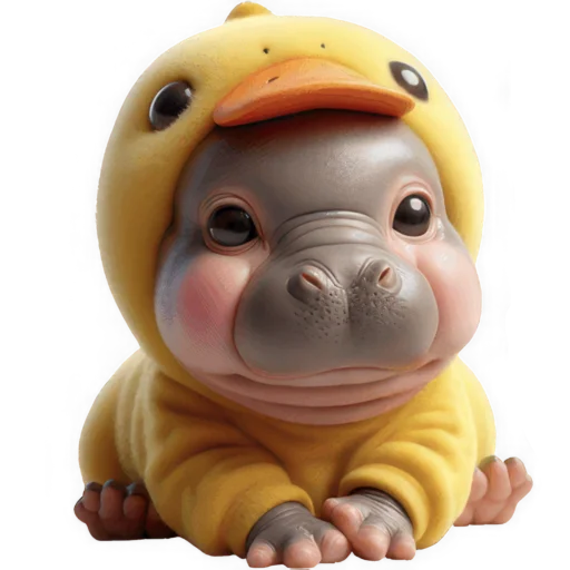 ☺️ Стикер «Бегемотик утенок» для Telegram