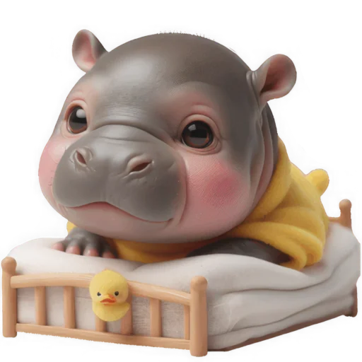 😴 Стикер «Бегемотик утенок» для Telegram