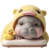 🌛 Эмодзи «Бегемотик утенок» для Telegram