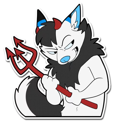 😈 Стикер «Pyre & Clockie» для Telegram