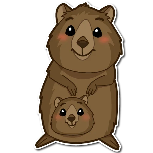 👩‍👦 Стикер «Квокка» для Telegram