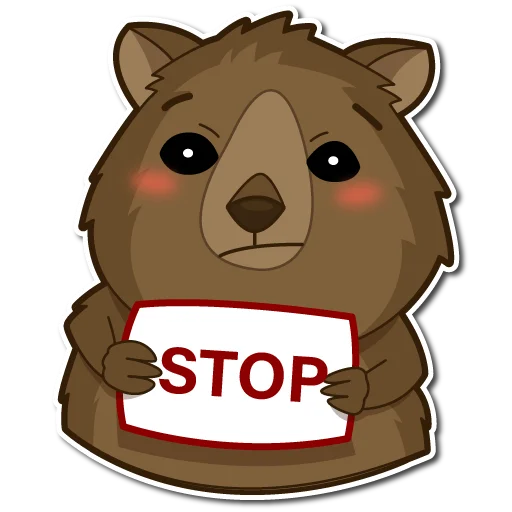 ⛔️ Стикер «Квокка» для Telegram