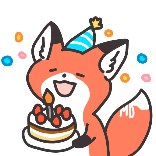 🍭 Стикер «Q Red Fox» для Telegram