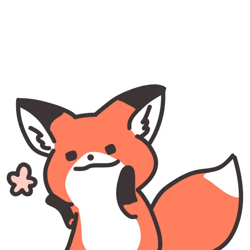 😐 Стикер «Q Red Fox» для Telegram