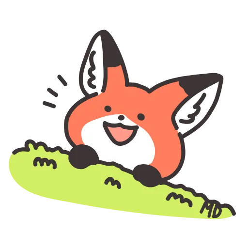 😆 Стикер «Q Red Fox» для Telegram