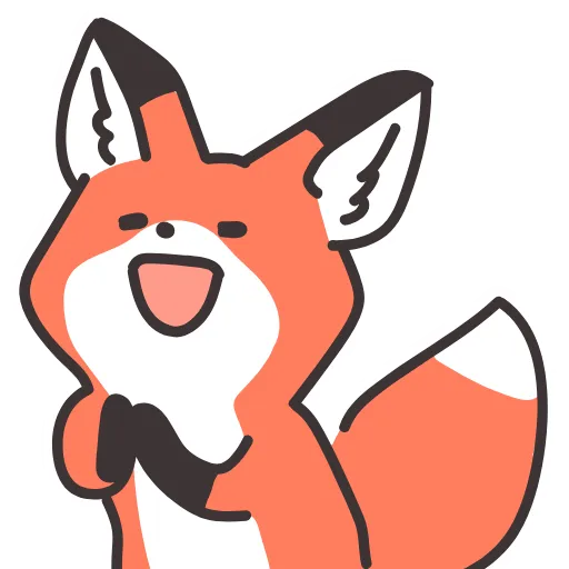 😆 Стикер «Q Red Fox» для Telegram