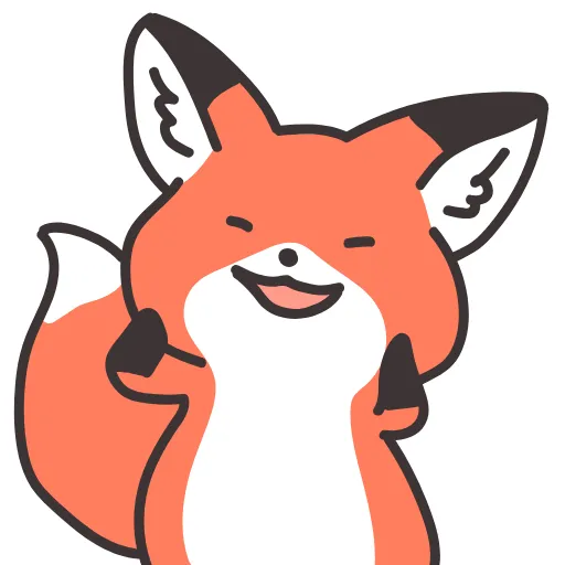 👍 Стикер «Q Red Fox» для Telegram