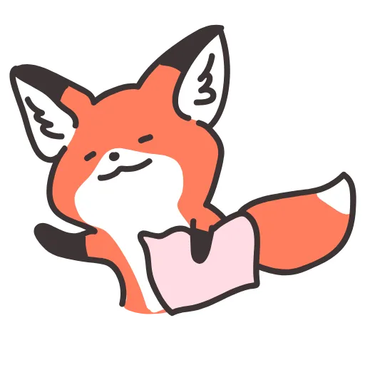😴 Стикер «Q Red Fox» для Telegram