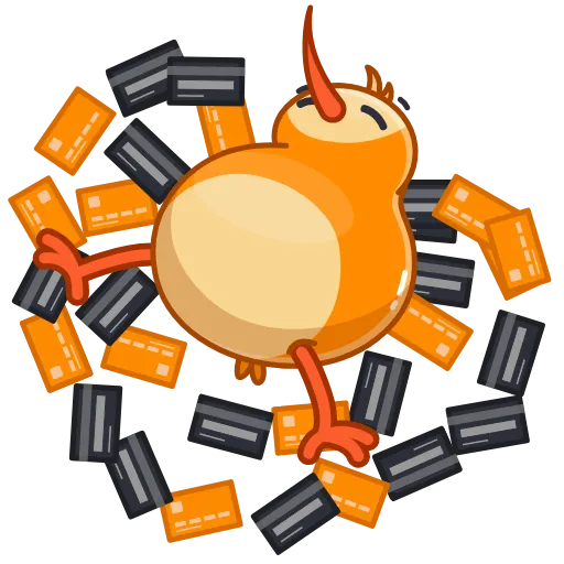 🧡 Стикер «QIWI» для Telegram