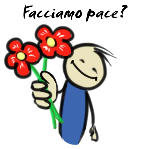 🌺 Стикер «Qonshu - Italian» для Telegram