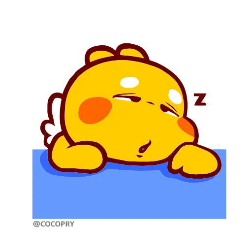 😴 Стикер «Qoo Bee Agapi» для Telegram