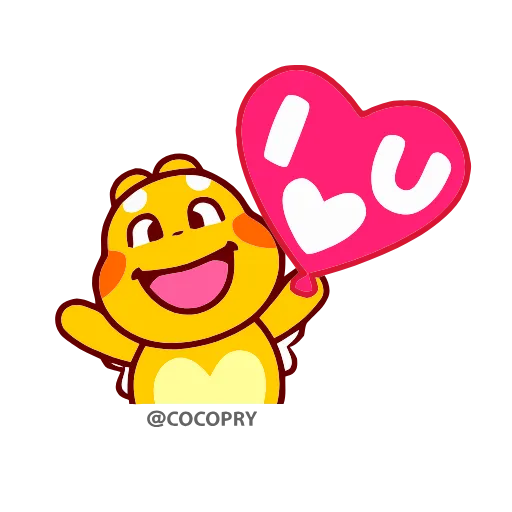 ❤️ Стикер «Qoo Bee Agapi» для Telegram