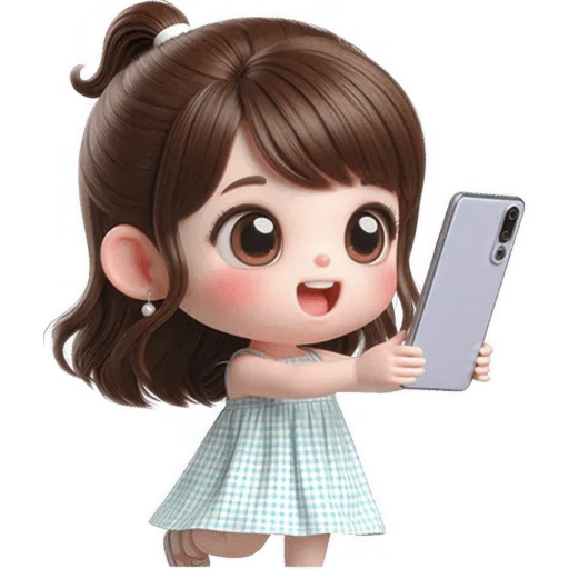 📱 Стикер «Милая девочка» для Telegram